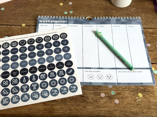 Weekplanner Abstract blauw