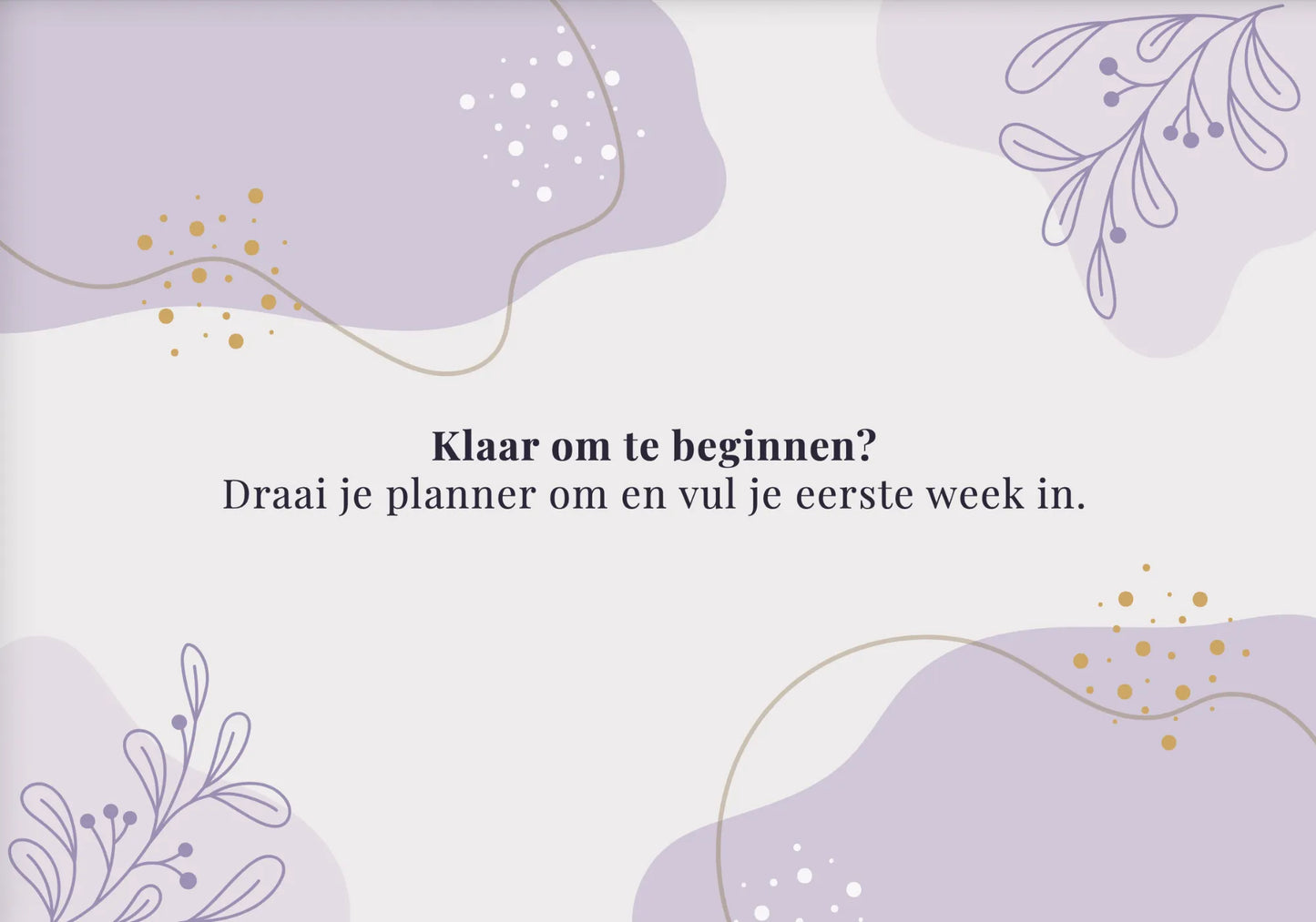 Weekplanner Flora paars