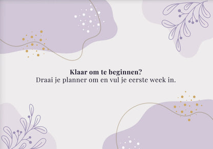 Weekplanner Flora paars