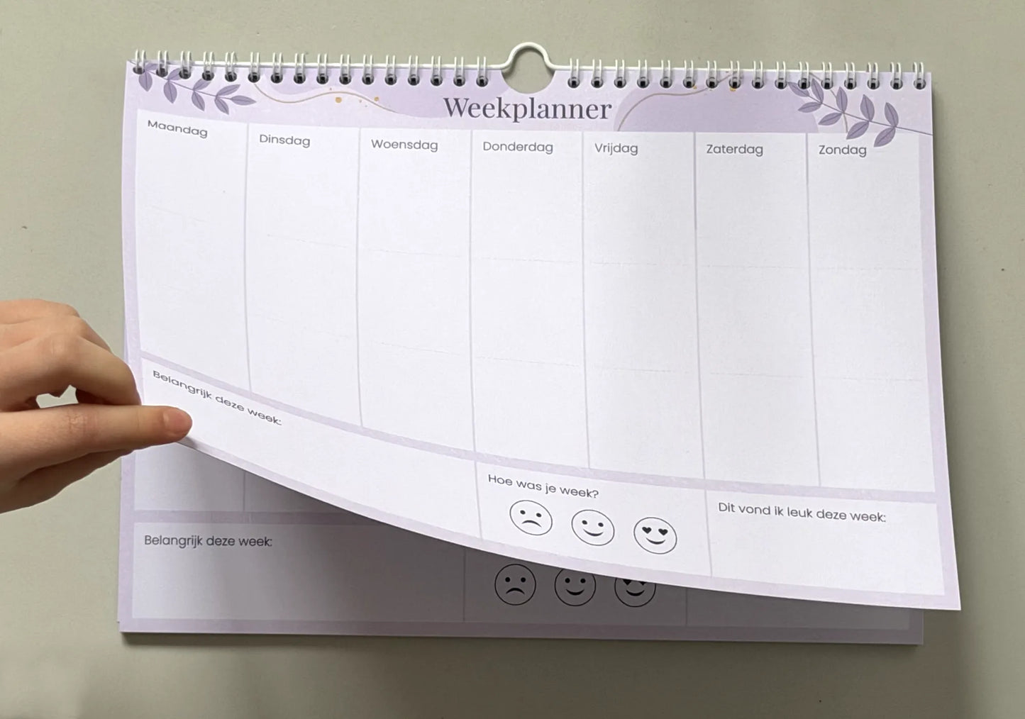 Weekplanner Flora paars