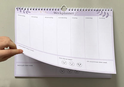 Weekplanner Flora paars