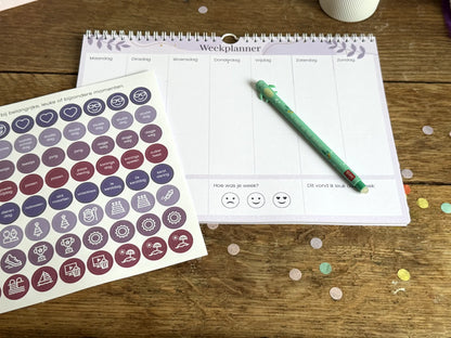 Weekplanner Flora paars