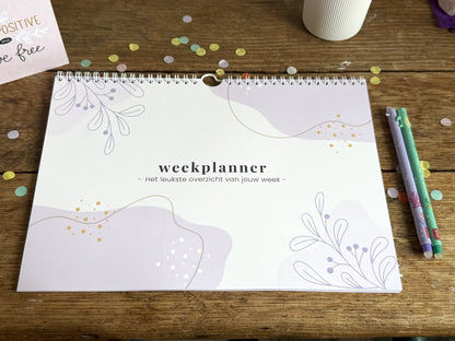 Weekplanner Flora paars