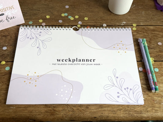 Weekplanner Flora paars