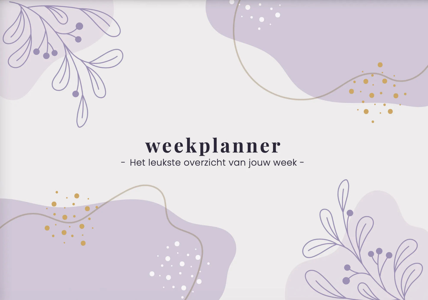 Weekplanner Flora paars