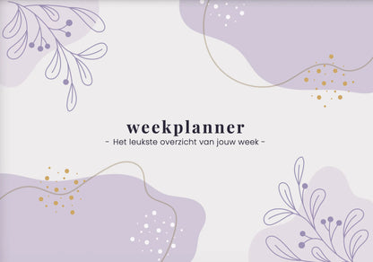 Weekplanner Flora paars
