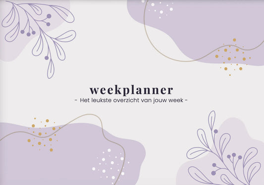 Weekplanner Flora paars
