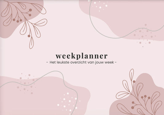 Weekplanner Flora roze